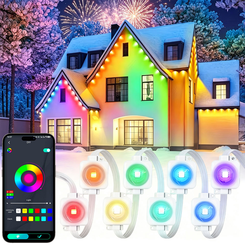 Smart Home Yellow - Luci a Stringa LED RGBIC Intelligenti