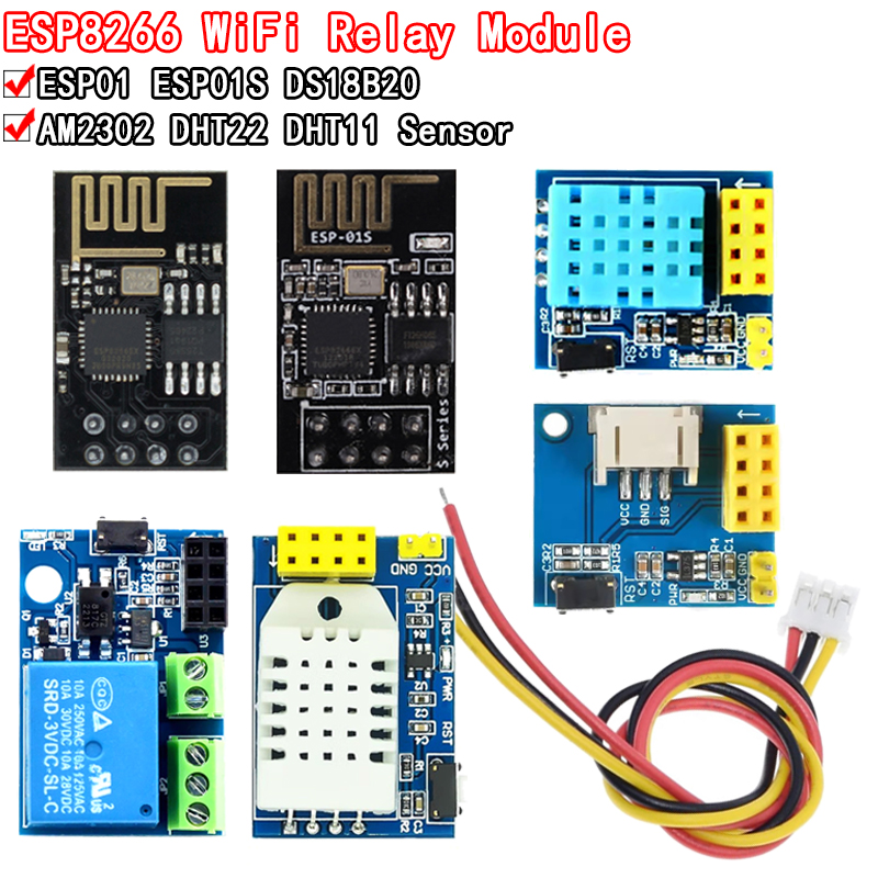 Smart Home Esp8266 - ESP8266 modulo relè WiFi 5V DS18B20