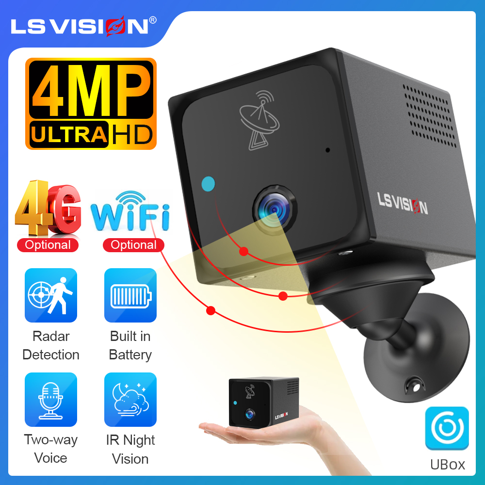 Smart Home Battery Camera Ezviz - LS VISION 4MP 4G Mini telecamera