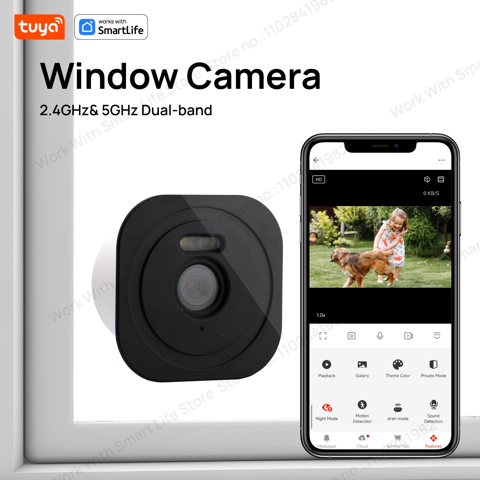 Smart Home Battery Camera Ezviz - Telecamera da finestra Tuya da 3
