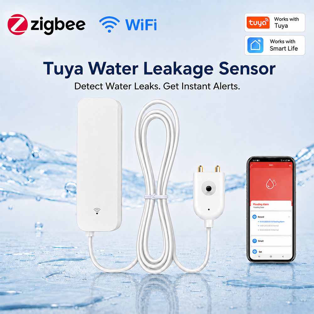 Smart Home Network - Sensore di perdite d'acqua ZigBee WiFi,