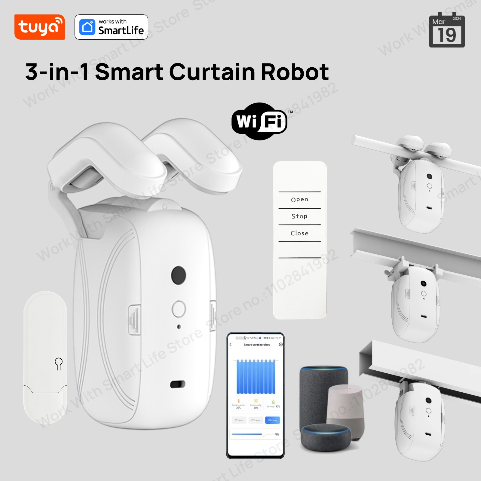Smart Home Network - 1/2 Pezzi Robot Tenda Intelligente Tuya
