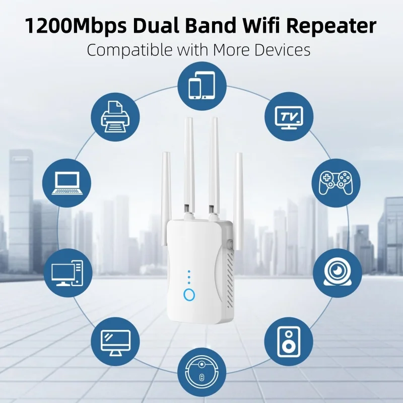 Smart Home Network - Ripetitore WiFi Dual Band 1200Mbps, Estensore