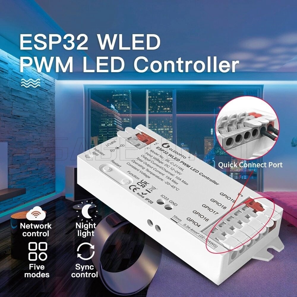 Wifi Led Dimmer - 5 modalità in 1 DC12-24V GL-C-211WL/GL-RC-001WL