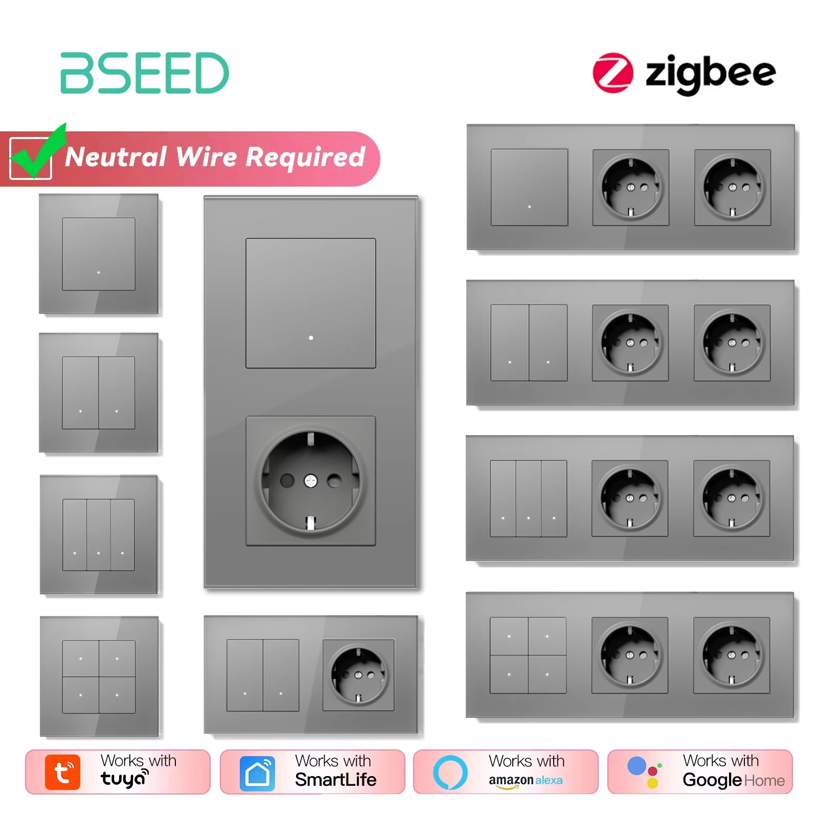 Smart Home Yellow - Interruttori Zigbee BSEED Serie Interruttori intelligenti