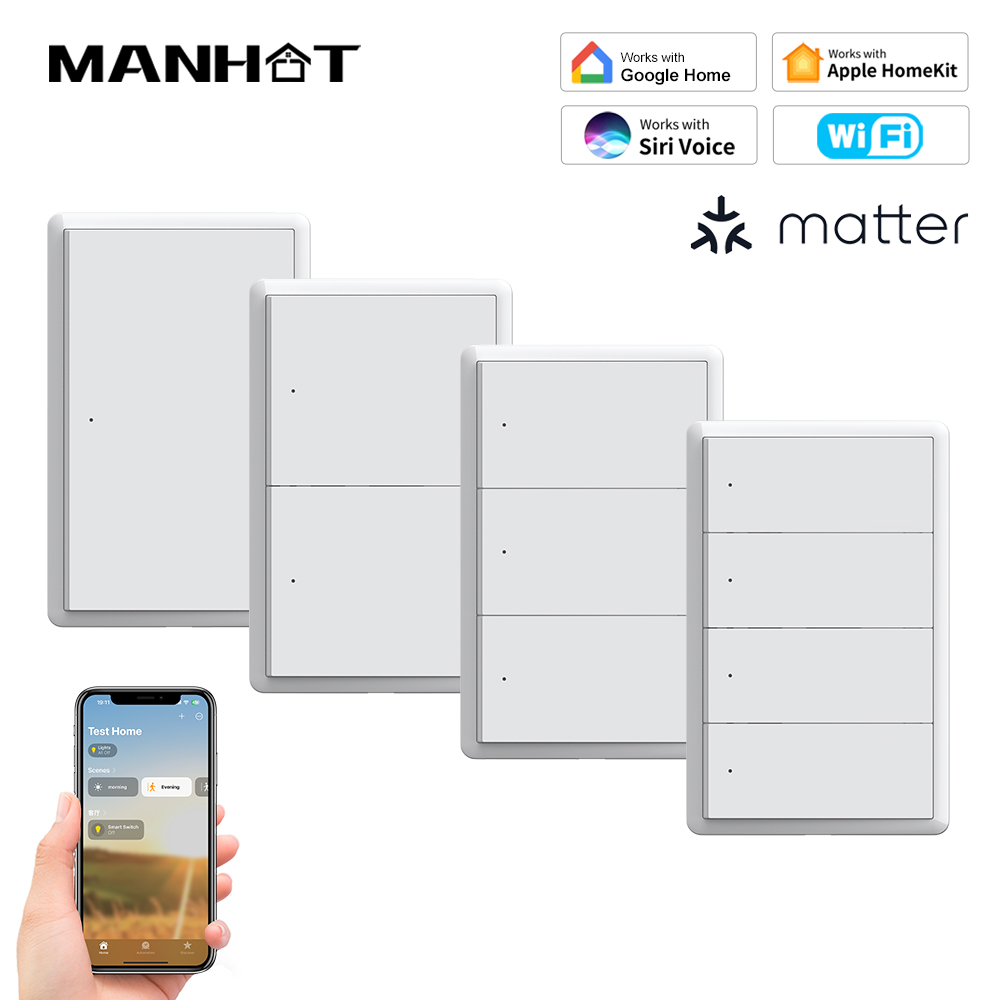 Tuya Smart Switch - Interruttore Intelligente WiFi MANHOT Homekit Senza