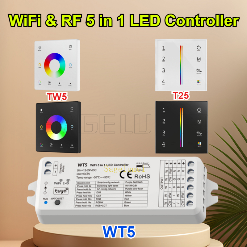 Wifi Led Dimmer - Wifi 5 in1 Controller LED WT5