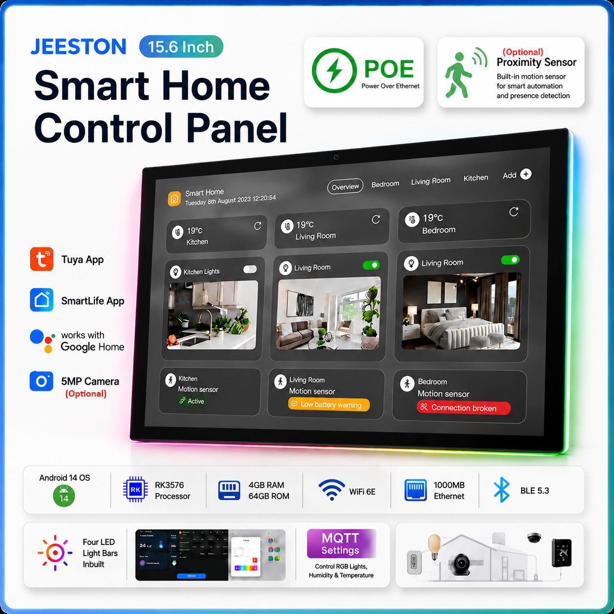 Wifi Led Dimmer - Pannello di Controllo Touch da 15,6
