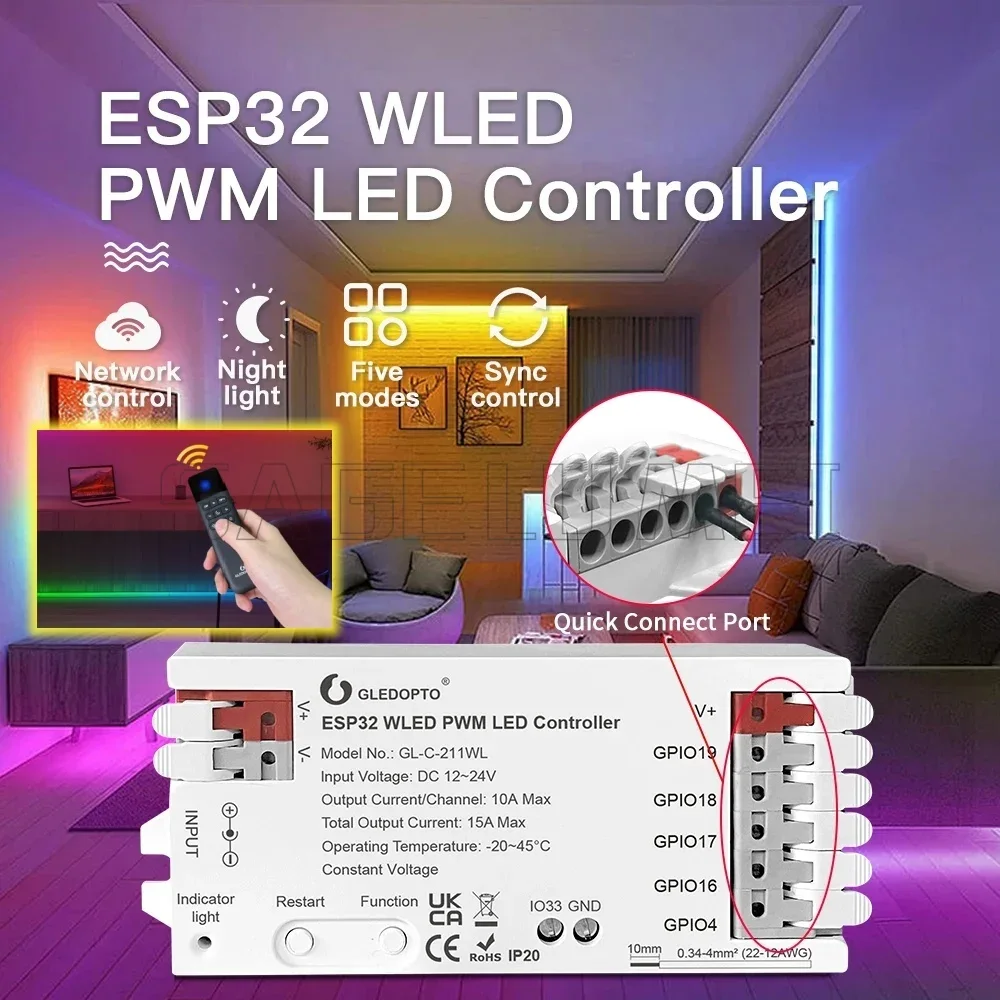 5 modalità in 1 DC12-24V GL-C- - Wifi Led Dimmer recensione e prezzo