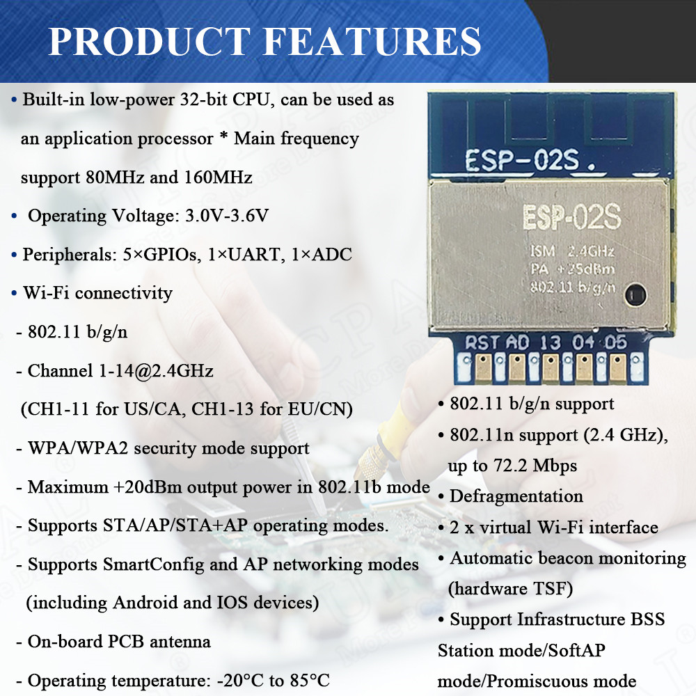 ESP-02S Ricetrasmettitore modu - Smart Home Esp8266 recensione e prezzo